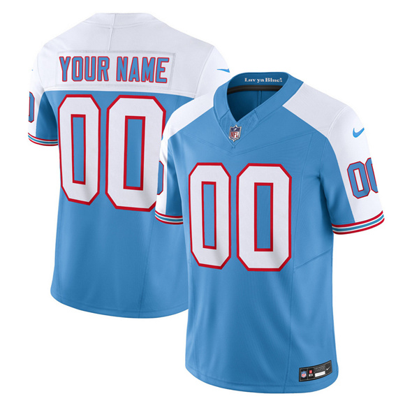 Men & Women & Youth Tennessee Titans Active Player Custom Blue White 2023 F.U.S.E. Vapor Limited Throwback Football Stitched Jersey,We sell and wholesale Men & Women & Youth Tennessee Titans Active Player Custom Blue White 2023 F.U.S.E. Vapor Limited Throwback Football Stitched Jersey on line form chian!